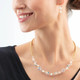 Dancing Crystals & Pearls Gold Necklace