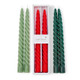 Holiday Twist Taper Candles - Set of 2