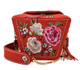 Scarlet Bloom Top Handle Handbag