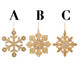 Beaded Gold Snowflake Ornament