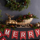 Golden Reindeer Decorative Sleigh