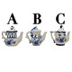 Assorted Blue & White Teapot Ornament