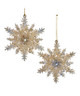 Platinum Gilded Snowflake Ornaments