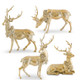 Antique Gold Resin Deer