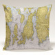 newport nautical chart pillow