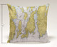 newport nautical chart pillow