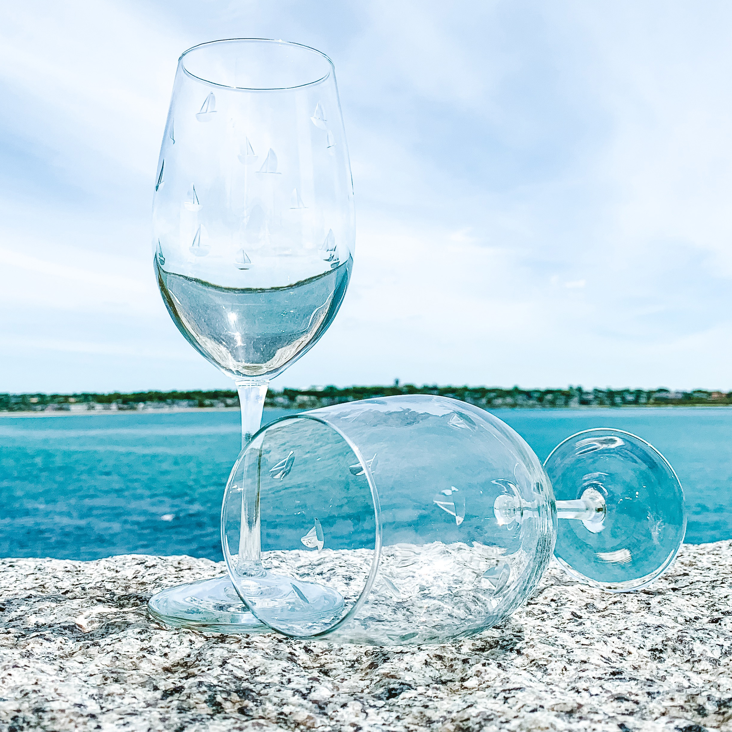 Sailing Wine Glasses - Set of 4 by ROLF glass