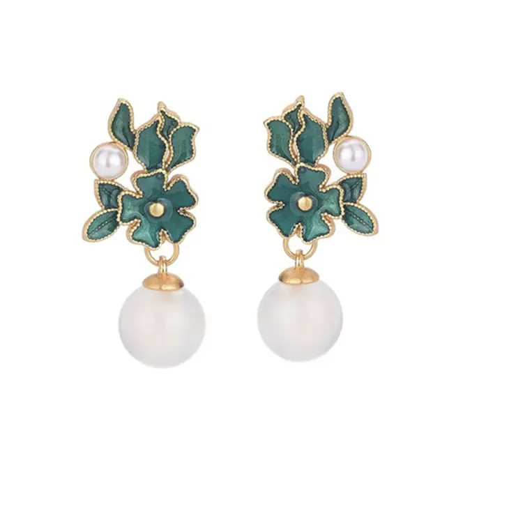 ☆TATIANA☆ Fleur pearl post earringsEC1673 MUSINSA | TATIANA Mignon double pearl post earrings_EC1686