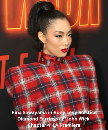 Rina Sawayama in Bony Levy Solstice Diamond Earrings