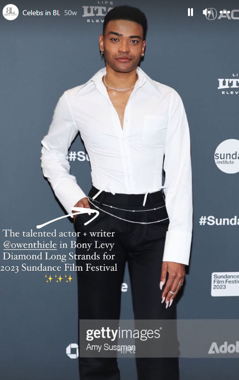 The talented actor and writer Owen Thiele in Bony Levy Diamond Long Strands