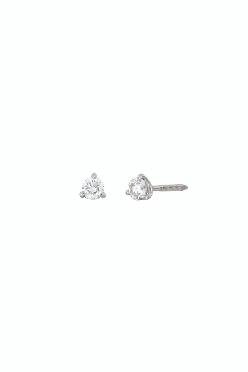 限定お買い得商品 Stud Diamond Earrings Gold White 18K in ホワイトゴールド台