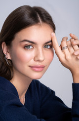 14K White Gold Bony Levy Large Thin Infinity Hoop Earrings
