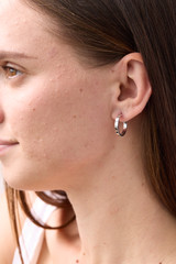 14K White Gold Bony Levy Medium Hoop Earrings 14K White Gold Bony Levy Medium Hoop Earrings