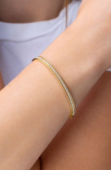 18K Yellow Gold Diamond Kiera Bangle Bracelet 18K Yellow Gold Diamond Kiera Bangle Bracelet