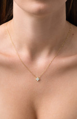 18K Yellow Gold Diamond Mika Pendant Necklace 18K Yellow Gold Diamond Mika Pendant Necklace