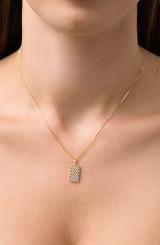 18K Yellow Gold Diamond Kiera Pendant Necklace 18K Yellow Gold Diamond Kiera Pendant Necklace