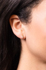 18K Yellow Gold Diamond Mykonos Hoop Earrings 18K Yellow Gold Diamond Mykonos Hoop Earrings