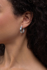 14K White Gold Bony Levy Tobugas Hoop Earrings 14K White Gold Bony Levy Tobugas Hoop Earrings