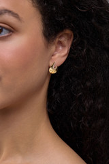 18K Yellow Gold Diamond Kiera Large Curve Stud Earrings 18K Yellow Gold Diamond Kiera Large Curve Stud Earrings