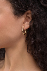 14K Yellow Gold Bony Levy Textured Hoop Earrings 14K Yellow Gold Bony Levy Textured Hoop Earrings