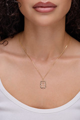 18K Yellow Gold Diamond Solstice Medallion Pendant Necklace 18K Yellow Gold Diamond Solstice Medallion Pendant Necklace