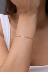 14K Yellow Gold Bony Levy Delicate Thin Chain Bracelet