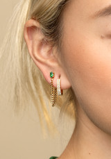 18K Yellow Gold Emerald El Mar Drop Earrings 18K Yellow Gold Emerald El Mar Drop Earrings