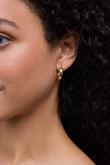 14K Yellow Gold Bony Levy Medium Chunky Hoop Earrings 14K Yellow Gold Bony Levy Medium Chunky Hoop Earrings