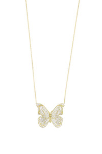 18K Yellow Gold Diamond Tanya Butterfly Pendant 18K Yellow Gold Diamond Tanya Butterfly Pendant
