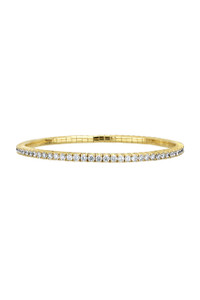 18K Yellow Gold Diamond Audrey Stretch Bangle Bracelet 18K Yellow Gold Diamond Audrey Stretch Bangle Bracelet