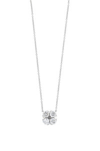 18K White Gold Diamond Mika Grouped Pendant Necklace 18K White Gold Diamond Mika Grouped Pendant Necklace