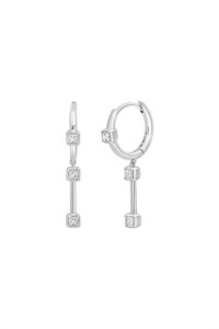 18K White Gold Diamond Aviva Drop Earrings 18K White Gold Diamond Aviva Drop Earrings