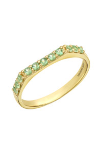 14K Yellow Gold Peridot & Garnet BLC Stackable Ring 14K Yellow Gold Peridot & Garnet BLC Stackable Ring