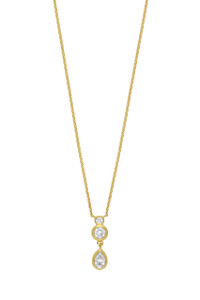 18K Yellow Gold Diamond Monaco Drop Necklace 18K Yellow Gold Diamond Monaco Drop Necklace
