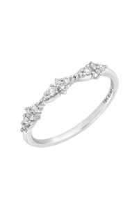 18K White Gold Diamond Getty Floral Stackable Ring 18K White Gold Diamond Getty Floral Stackable Ring