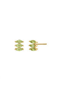 14K Yellow Gold Peridot Bony Levy Color Tri-Stud Earrings 14K Yellow Gold Peridot Bony Levy Color Tri-Stud Earrings