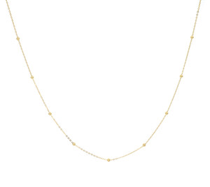 14K Yellow Gold Bony Levy Beaded Chain Necklace 14K Yellow Gold Bony Levy Beaded Chain Necklace