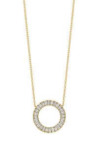 18K Yellow Gold Diamond Circle of Life Pendant Necklace 18K Yellow Gold Diamond Circle of Life Pendant Necklace