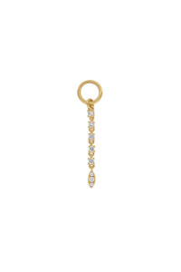 18K Yellow Gold Diamond Bardot Linear Charm 18K Yellow Gold Diamond Bardot Linear Charm