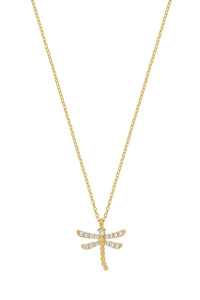 18K Yellow Gold Diamond Bony Levy Icon Dragonfly Pendant Necklace 18K Yellow Gold Diamond Bony Levy Icon Dragonfly Pendant Necklace