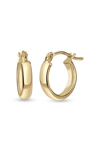 14K Yellow Gold Bony Levy Mini Beveled Edge Huggie Earrings 14K Yellow Gold Bony Levy Mini Beveled Edge Huggie Earrings
