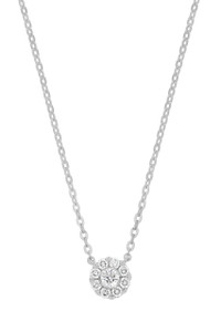 18K White Gold Diamond Mika Circular Pendant Necklace 18K White Gold Diamond Mika Circular Pendant Necklace