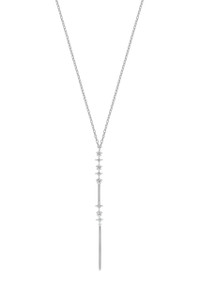18K White Gold Diamond Aviva Linear Pendant Y-Necklace 18K White Gold Diamond Aviva Linear Pendant Y-Necklace