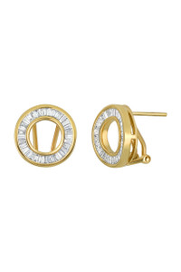 18K Yellow Gold Medium Diamond Circle of Life Stud Earrings 18K Yellow Gold Medium Diamond Circle of Life Stud Earrings