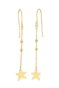 14K Yellow Gold Bony Levy Star Drop Earrings 14K Yellow Gold Bony Levy Star Drop Earrings