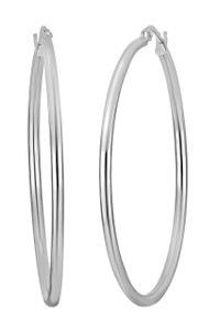 14K White Gold Bony Levy Large Bold Hoop Earrings 14K White Gold Bony Levy Large Bold Hoop Earrings