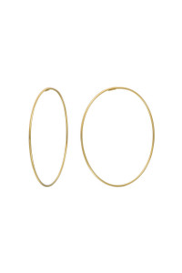 14K Yellow Gold Bony Levy Large Thin Hoop Earrings 14K Yellow Gold Bony Levy Large Thin Hoop Earrings
