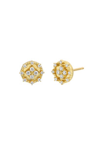 18K Yellow Gold Diamond Rita Stud Earrings 18K Yellow Gold Diamond Rita Stud Earrings