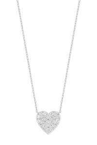18K White Gold Pave Diamond Bardot Heart Pendant Necklace 18K White Gold Pave Diamond Bardot Heart Pendant Necklace