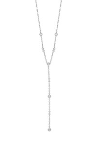 18K White Gold Diamond Monaco Station Y-Necklace 18K White Gold Diamond Monaco Station Y-Necklace